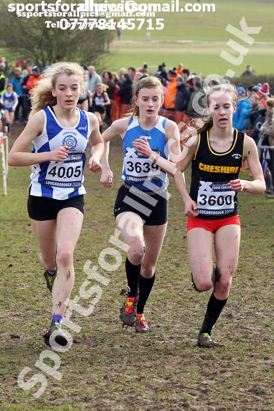 Girls under-15s, 2020 British Athletics Inter Counties Cross Country Champs., Prestwold Hall, Loughborough. Photo: David T. Hewitson/Sports for All Pics